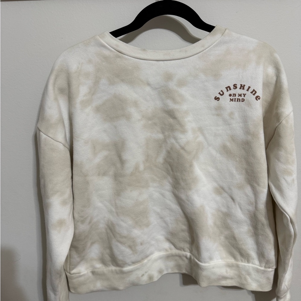 Rylee + Cru Cream Tie-Dye Sweater